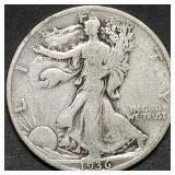 1936 Walking Liberty Silver Half Dollar