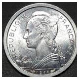 1948 French Colonial 1 Franc Coin Gem BU