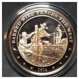 Franklin Mint 45mm Bronze US History Medal 1874