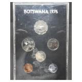 1976 Botswana Coin Set in Hard Case Holder