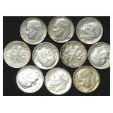 10 Roosevelt 90% Silver Dimes
