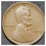1909 VDB Lincoln Wheat Cent High Grade
