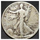 1939 Walking Liberty Silver Half Dollar