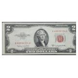 1953 B $2 Red Seal Legal Tender Banknote Nice