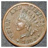 1863 Union and Liberty Patriotic Civil War Token