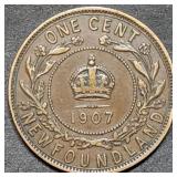 1907 Newfoundland Large Cent Canada