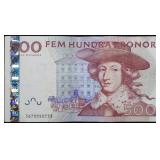 Sweden 500 Kronor Banknote Nice