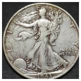 1943 Walking Liberty Silver Half Dollar
