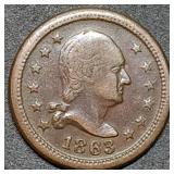 1863 George Washington Patriotic Civil War Token