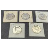 (5) 1964 K. Half Dollars