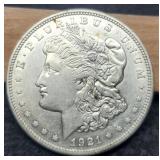 1921-D Morgan Dollar AU
