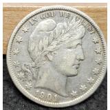 1901 Barber Half Dollar XF
