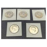 (5) 1964 K. Half Dollars