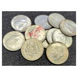 (12) 40% Silver K. Half Dollars