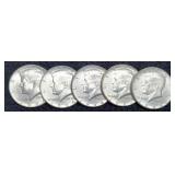 (5) 1964 K. Half Dollars
