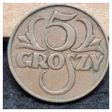 1931 Poland 5 Groszy