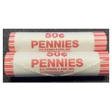 (2) 2009-D BU Rolls L. Cents "White House"