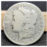 1891 Morgan Dollar F