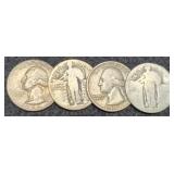 (4) Silver Quarters: