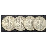 (4) W. Liberty Half Dollars: