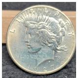 1927 Peace Dollar AU58