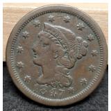 1847 Large Cent