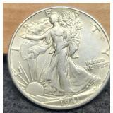 1941-D W. Liberty Half Dollar AU