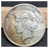 1925 Peace Dollar AU55
