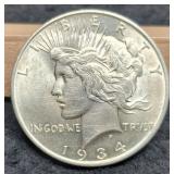 1934-D Peace Dollar MS60