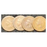 (4) Indian Head Cents 1880, 81, 82, 83