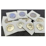 (10) 40% Silver K. Half Dollars
