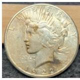 1922-S Peace Dollar VF