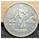1904 U.S. Philippines Silver 50 Centavos