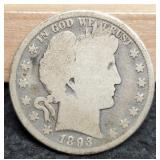 1893 Barber Half Dollar