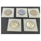 (5) 1964 K. Half Dollars