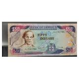 1988 Jamaica $50 Banknote