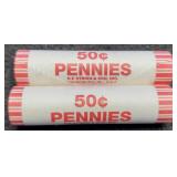 (2) BU Rolls 2009-D L. Cents White House