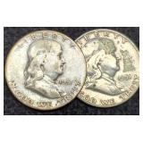 (2) F. Half Dollars 1951-P&S
