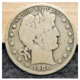1906 Barber Half Dollar