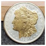 1921-S Morgan Dollar MS64 w/ Gold Enhancing