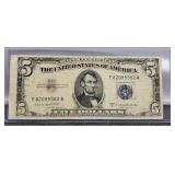 1953B $5 Silver Certificate Note VF