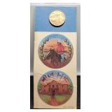 Large Texas Token 1845 Penny w/