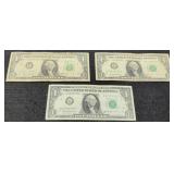 (3) 1963B $1 FR "Barr" Notes