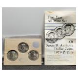 1979-P,D,S 3 Coin 1st Year S.B. Anthony Dollar
