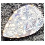 1 CT. Moissanite Pear Gem GRA Certified