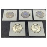 (5) 1964 K. Half Dollars