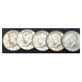 (5) 1964 K. Half Dollars