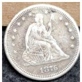 1876-S Liberty Seated Quarter