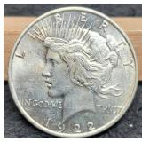 1922-D Peace Dollar AU58