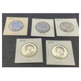 (5) 1964 K. Half Dollars